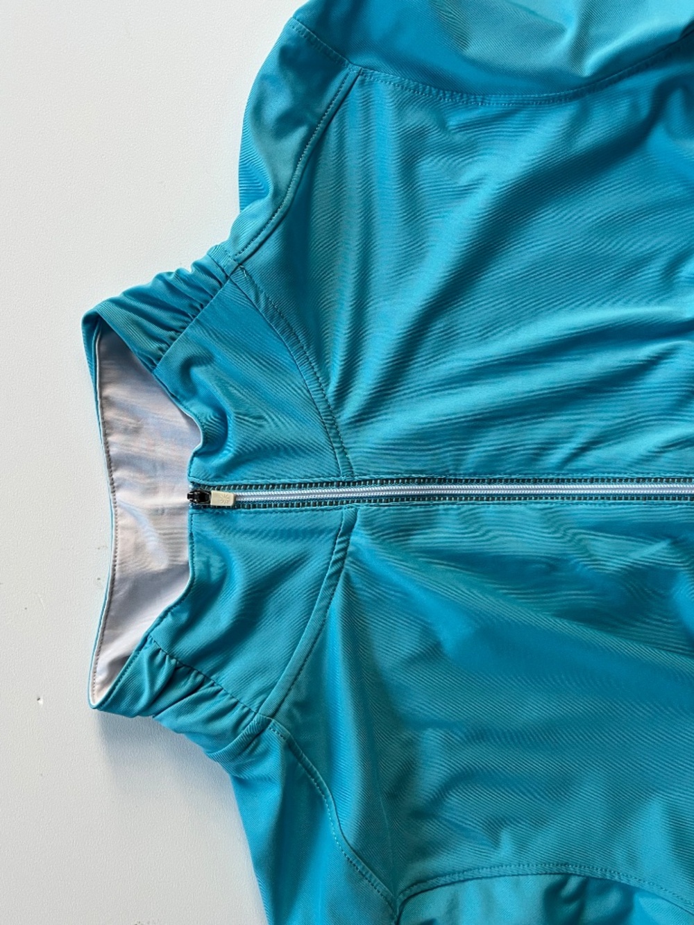 Athleta turquoise half-zip athletic long-sleeve top mock neck size L - Picture 11 of 11